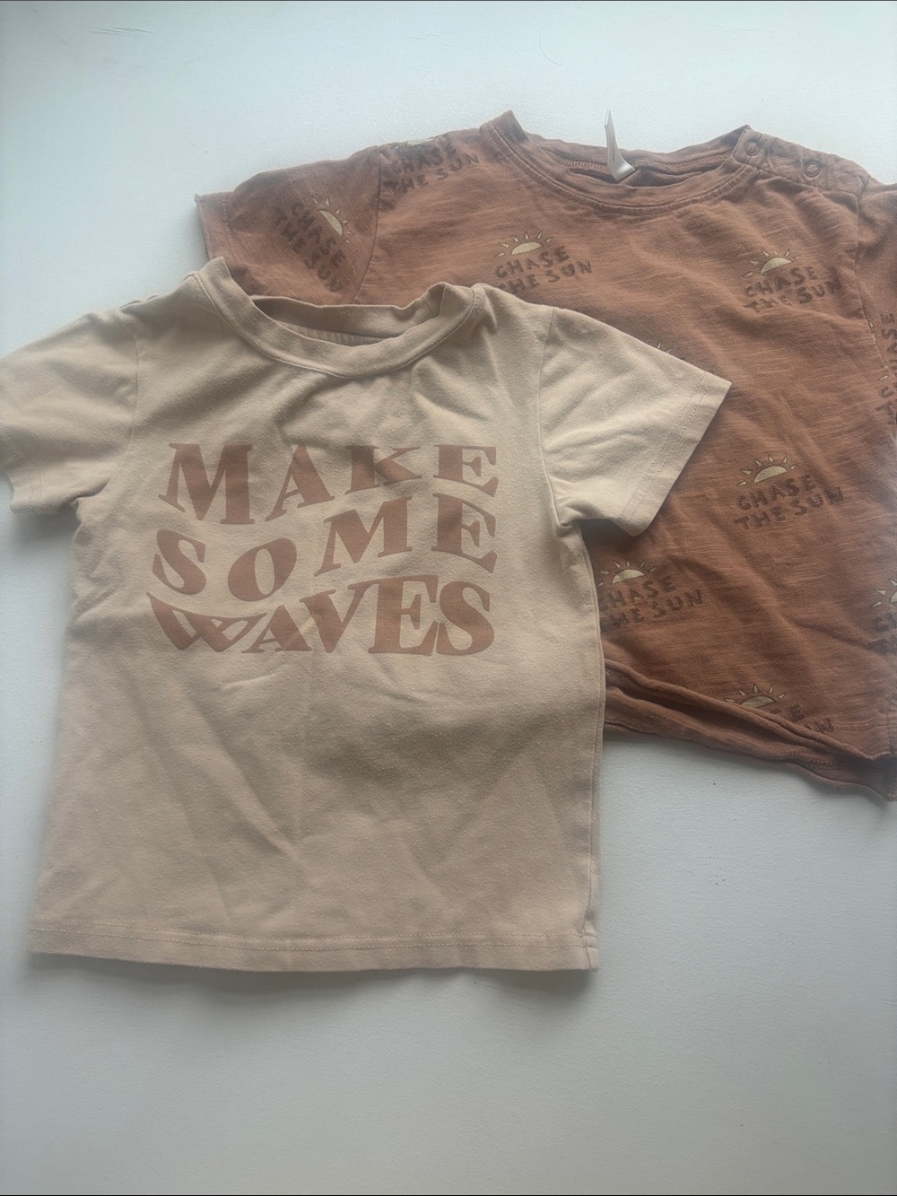 Rylee + Cru Make Some Waves Tee - Cream & Brown